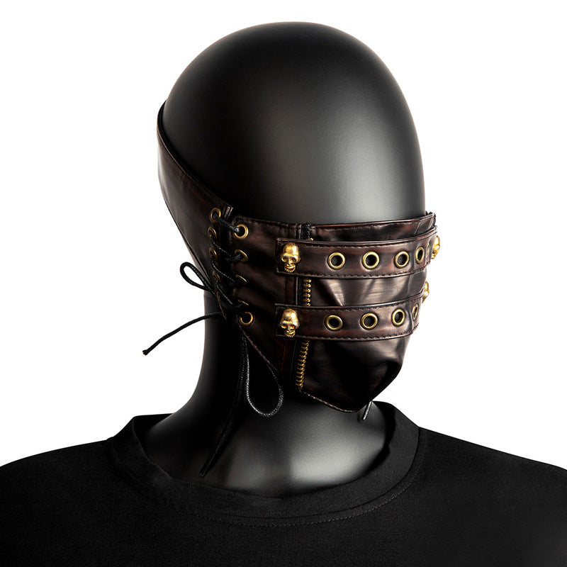 BDStyle Steampunk Strappy Skull Splice Mask Masks And Blindfolds