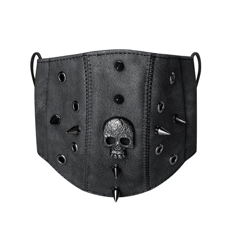 BDStyle Steampunk Skull Rivets Adjustable Mask - Masks And Blindfolds