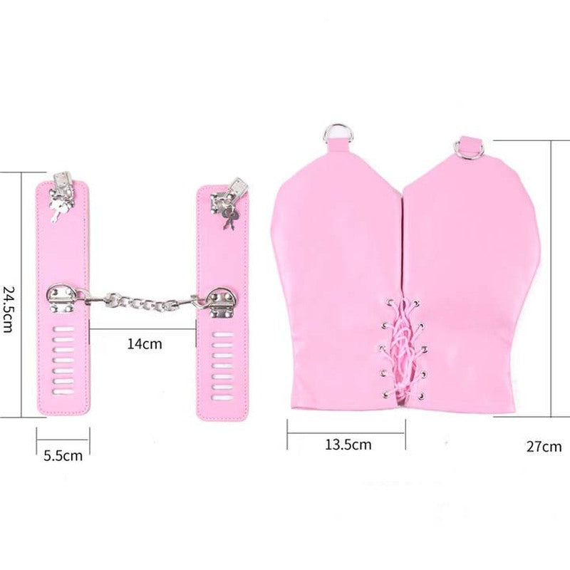 Spartacus Faux Leather BDSM Mittens - Cuffs and Restraints