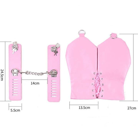 Spartacus Faux Leather BDSM Mittens - Cuffs and Restraints
