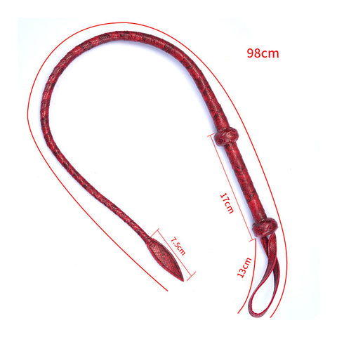 BDStyle Unique Design Artificial Snake Leather Horse Bondage Whip - Whips And Crops
