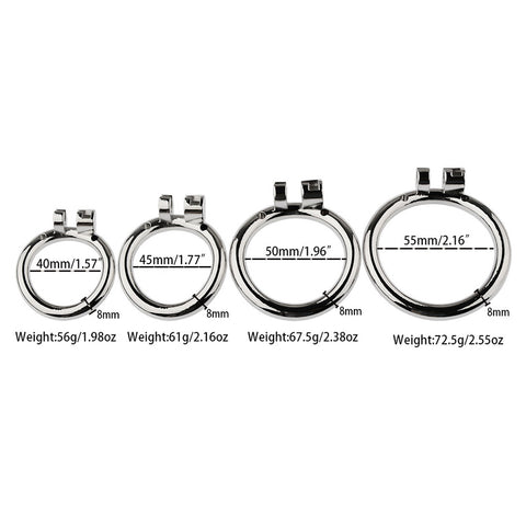 BDStyle Chastity Opening Cage With Chastity Lock Bent Ring - Male Chastity
