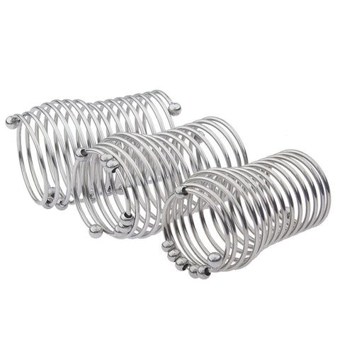 BDStyle Stainless Steel Spring Cock Ring With Removable Ball - Steel Cock Rings