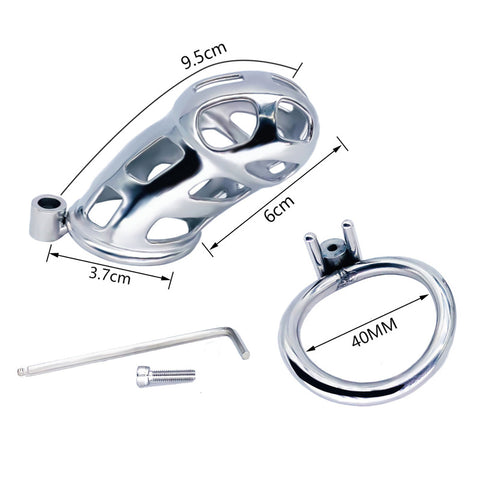 BDStyle Cobra Metal Chastity Cage Device - Male Chastity