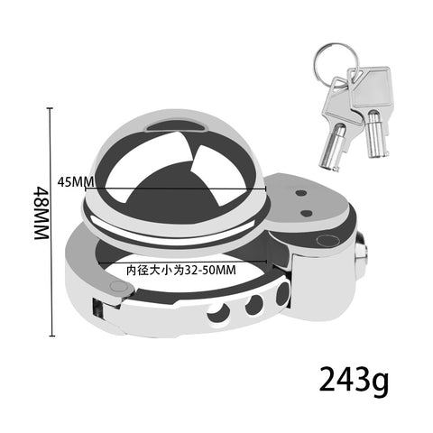 BDStyle CB Mens Chastity Lock Cock Cage With Adjustable Ring - Male Chastity