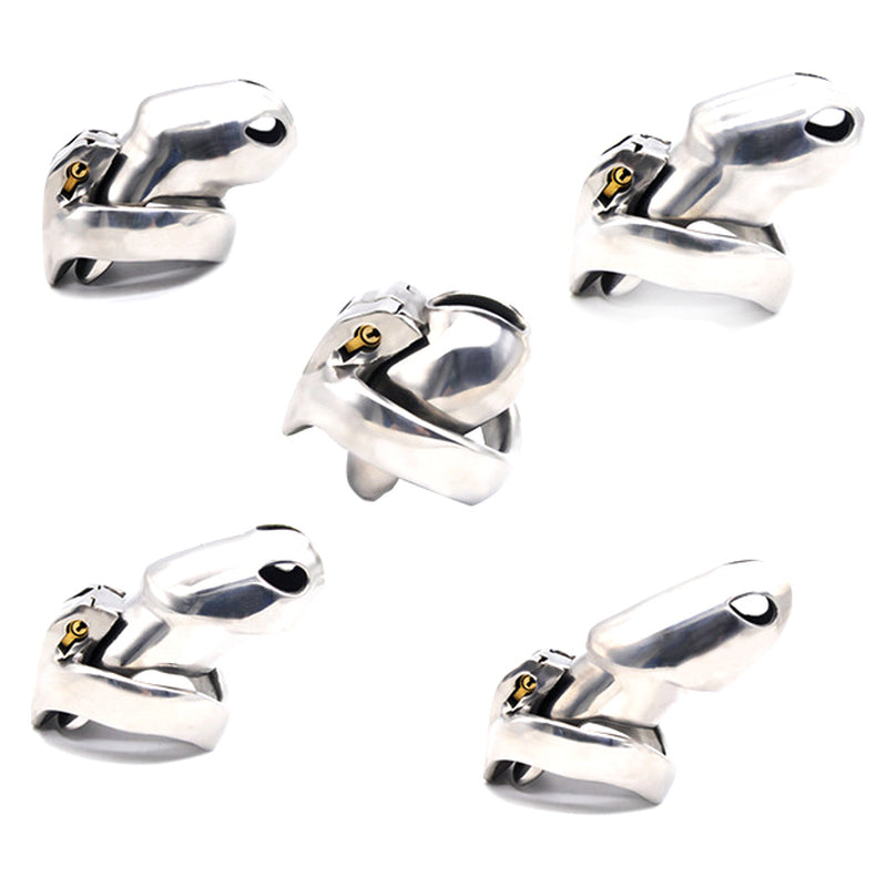 BDStyle Stainless Steel Mens Metal Chastity Cage HTV3 Medium Male Chastity