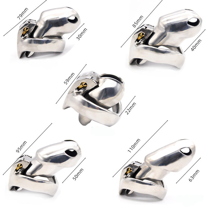 BDStyle Stainless Steel Mens Metal Chastity Cage HTV3 Medium Male Chastity