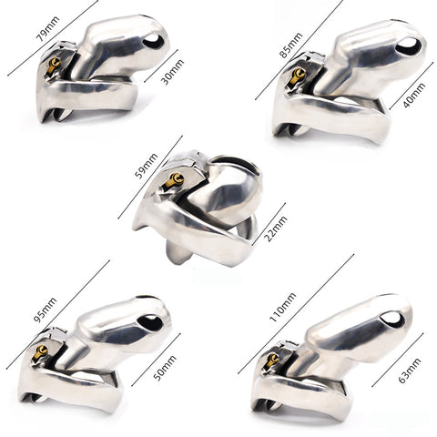 BDStyle Stainless Steel Male Metal Chastity Cage HTV3 Small - Male Chastity