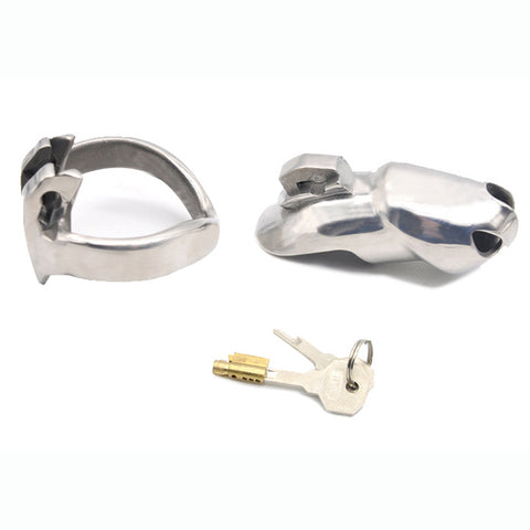 BDStyle Stainless Steel Mens Metal Chastity Cage HTV3 Medium - Male Chastity