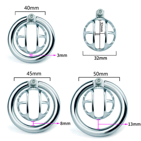 BDStyle Hex Screw Steel Mens Cock Cage - Male Chastity