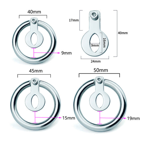 BDStyle Hex Screw Pad Mens Cock Cage With Catheter Hole - Male Chastity