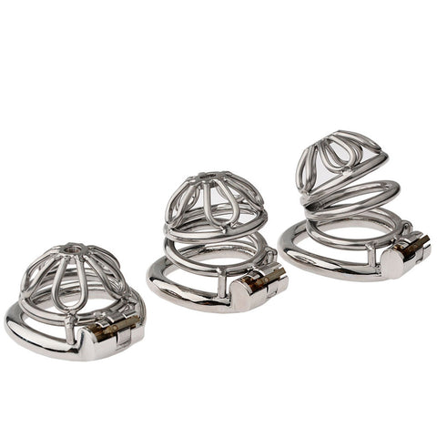 BDStyle Petal Metal Male Chastity Cage Large Flat Ring - Male Chastity