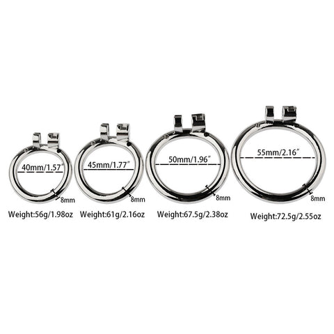BDStyle Large Bent Ring Petal Metal Mens Chastity Cage - Male Chastity