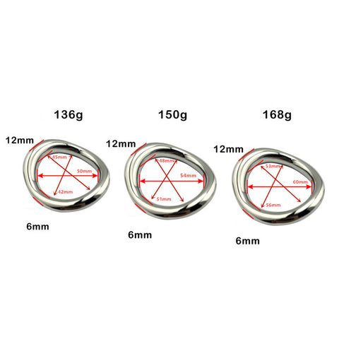 BDStyle Stainless Steel Magnetic Curved Cock Ring - Steel Cock Rings