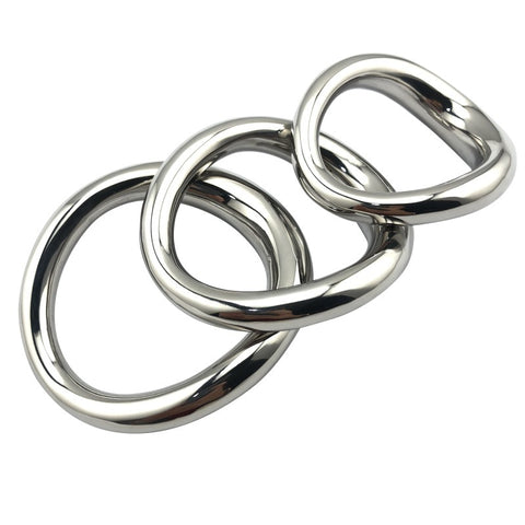 BDStyle Stainless Steel Magnetic Curved Cock Ring - Steel Cock Rings
