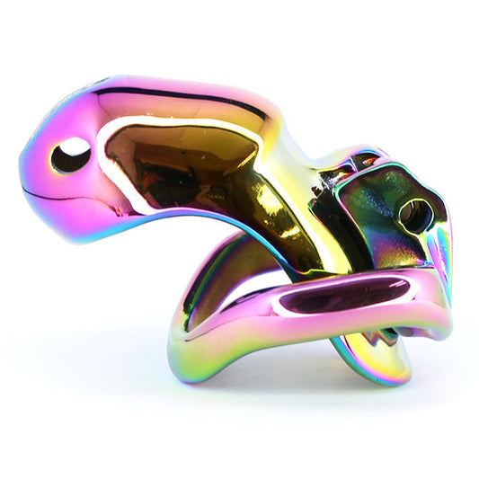 BDStyle Rainbow Male Metal Chastity Cage HTV3 Large Male Chastity