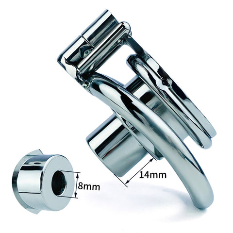 BDStyle Double Screw Negative Male Chastity Cage With Catheter - Male Chastity