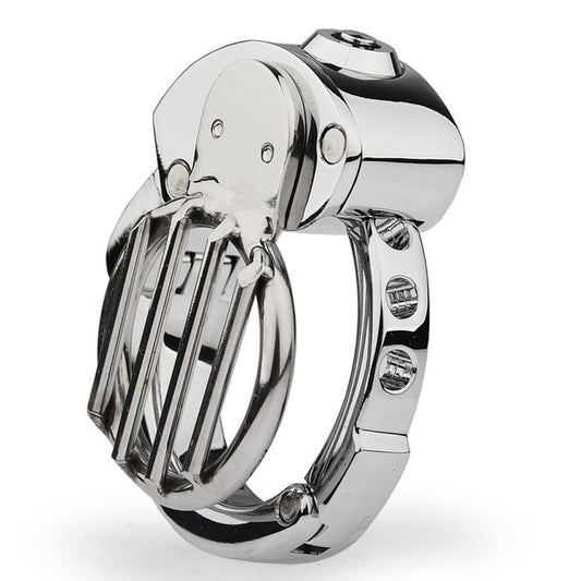 BDStyle Plate Cage Male Chastity Device With Adjustable Ring - Male Chastity