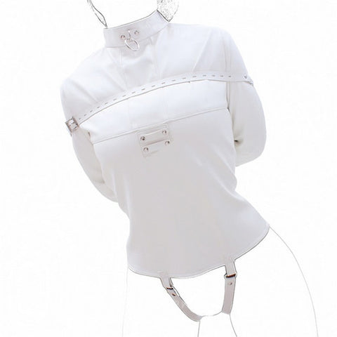 BDStyle Small Premium Leather Straight Jacket Strict Restraint - Her Fetish
