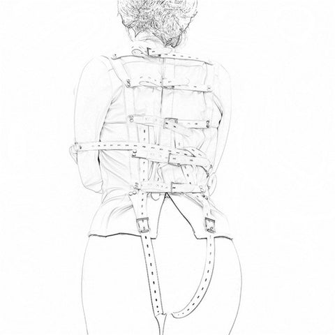 BDStyle Small Premium Leather Straight Jacket Strict Restraint - Her Fetish
