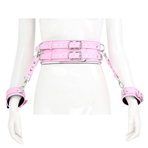 Waist Harness and Handcuffs - Cuffs and Restraints