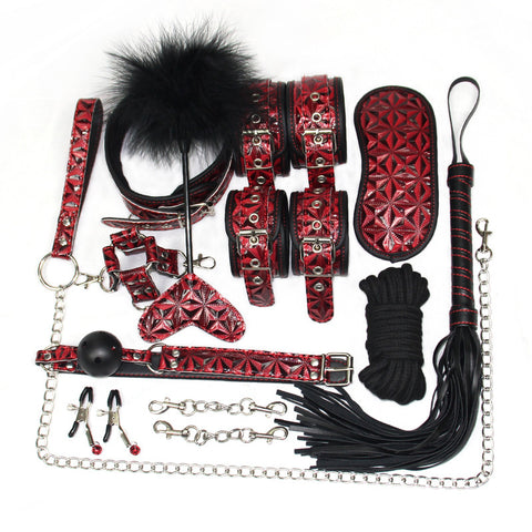 Diamond Pattern Plush Bondage Kit - Bondage Kits