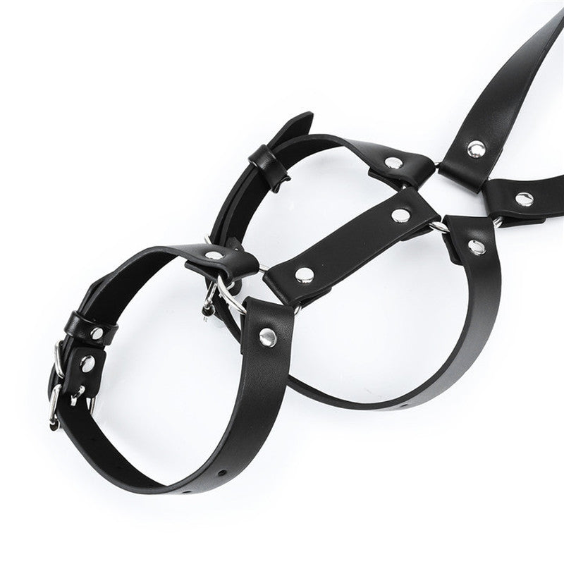 BDStyle One Shoulder Strap Body Chest Half Harness Belt Cuffs And Restraints