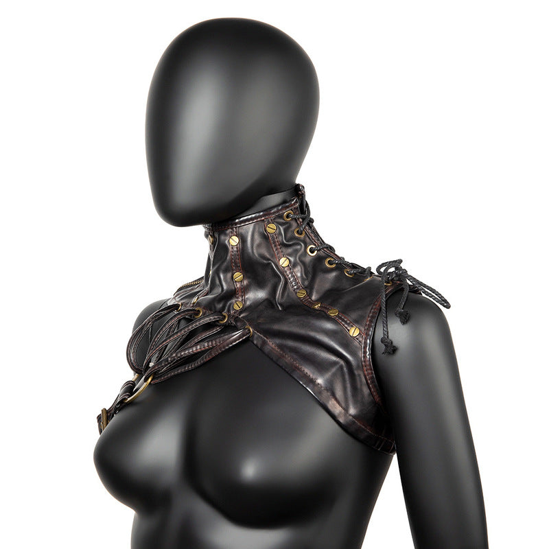 BDStyle Gothic Shrug Rustic Shoulder Wrap Choker Cape Cuffs And Restraints