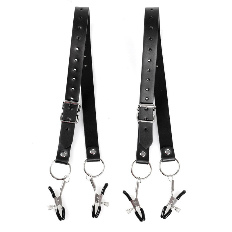 BDStyle Faux Leather Labia Clamp Belt Pussy And Clit Toys