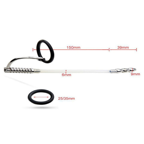 Marfan Penis Plug With Glans Ring - Penis Plugs