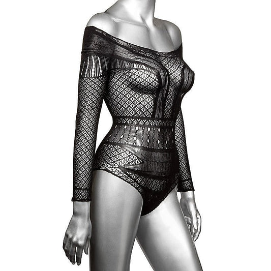 Scandal Plus Size Off the Shoulder Body Suit - Hosiery