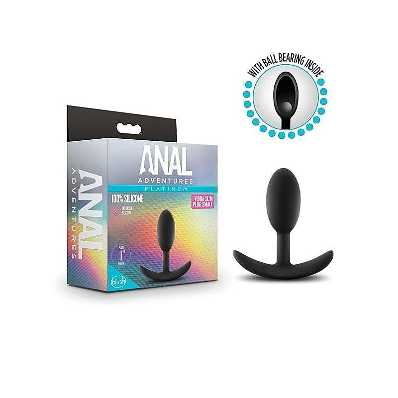 Anal Adventures Platinum Vibra Slim Plug by Blush Novelties - Butt Plugs