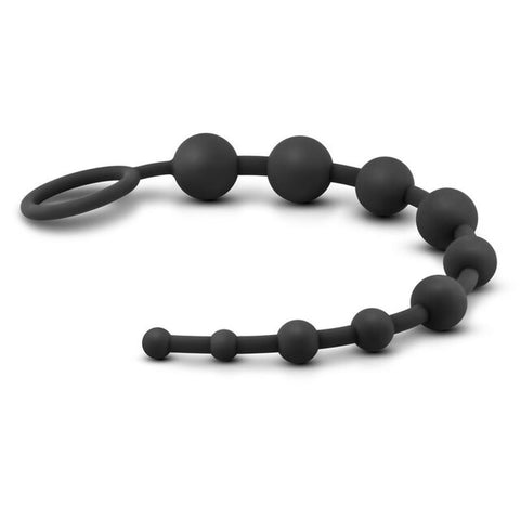 Anal Adventures Platinum Silicone 10 Anal Beads - Anal Beads and Balls