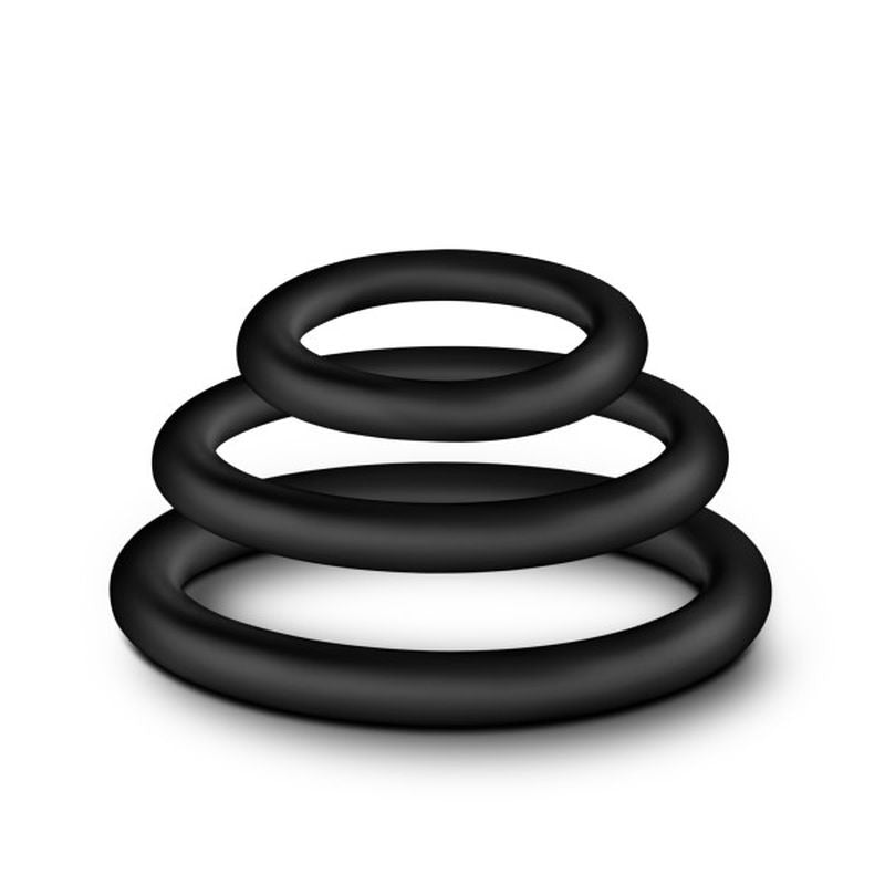 Performance Silicone Cock Ring Set by Blush Novelties - Cock Ring Sets