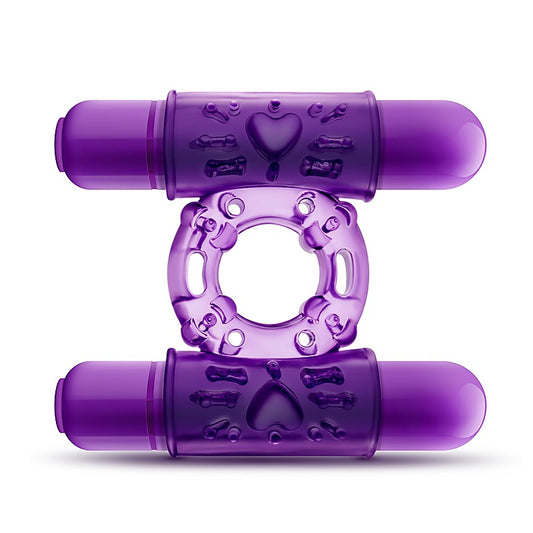 Play With Me Double Play Dual Vibrating Cock Ring - Vibrating Cock Rings