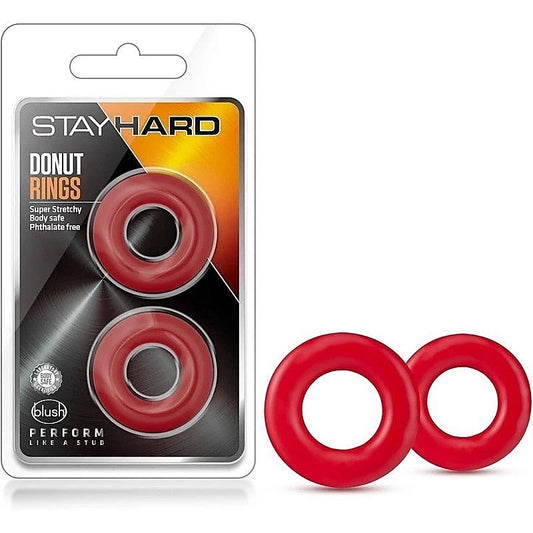 Blush Novelties' Versatile Stay Hard Donut Cock Ring Set - Firmer, Longer-Lasting Pleasure - Cock Ring Sets