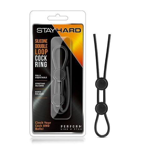 Stay Hard Adjustable Silicone Cock Ring by Blush Novelties - Stretchy Cock Rings