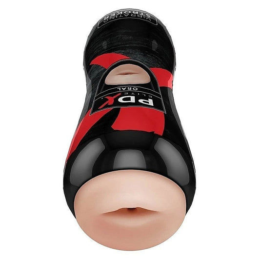 PDX Elite Vibrating Oral Sex Realistic Mens Stroker - Masturbators and Strokers