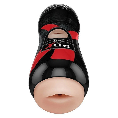 PDX Elite Vibrating Oral Sex Realistic Mens Stroker - Masturbators and Strokers