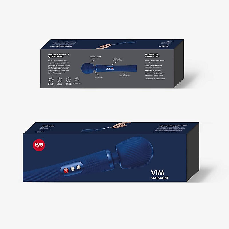 VIM Rechargeable Rumbling Body Wand Massager by Fun Factory - Body Wands