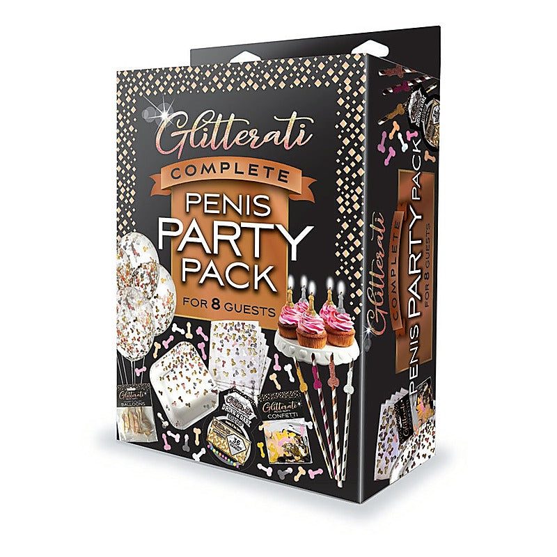 Glitterati Complete Penis Party Pack by Little Genie - Party Gifts and Novelties