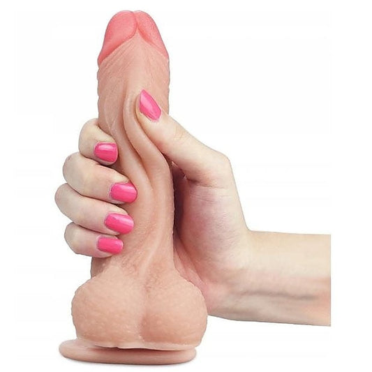 Lovetoy Sliding Skin Dual Layer Flexible Skin Realistic Dong - Realistic Dildos