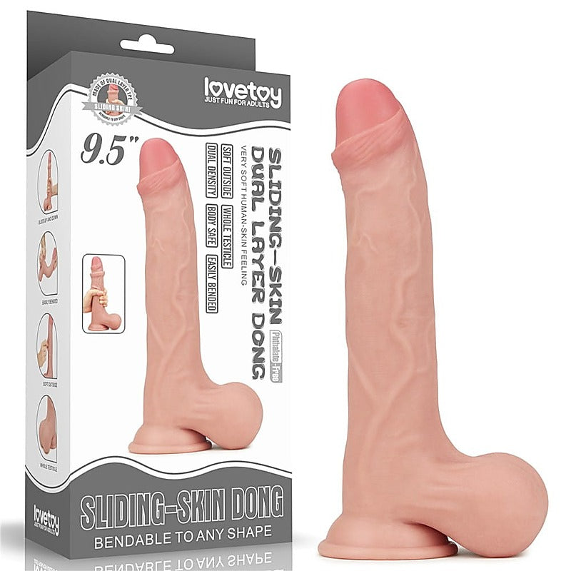 Sliding Skin Dual Layer Flexible Skin Realistic Dong - Realistic Dildos