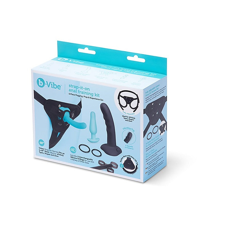 Strap-It-On 8 Piece Pegging Anal Training Kit by B-Vibe - Butt Plugs