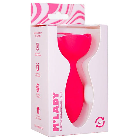 BMS Factory M-Lady Light Up Rotating Anal Plug - Butt Plugs