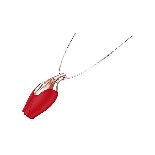 Full Circle Patina Vibrating Rose Necklace Clit Vibe - Clit Ticklers and Pulsators