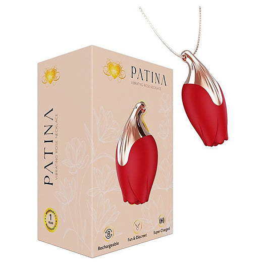 Full Circle Patina Vibrating Rose Necklace Clit Vibe - Clit Ticklers and Pulsators