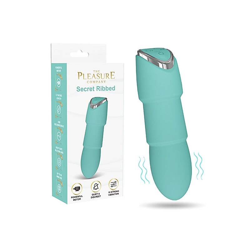 Full Circle Secret Ribbed USB Rechargeable Bullt Vibe - Bullet Vibrators