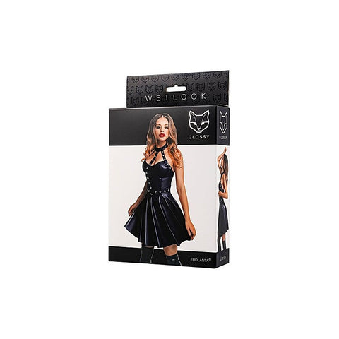 Toyfa Glossy Marisa Sexy Noir Wetlook Dress Black - Her Fetish