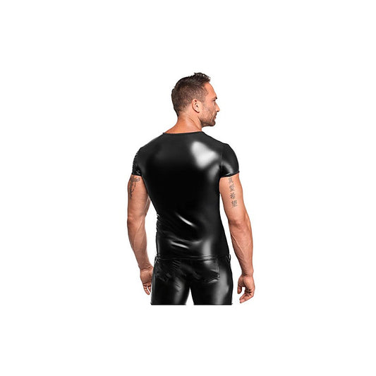 Noir Handmade Elastic Powerwetlook Vexen Tee Black - Mens Briefs And Boxers